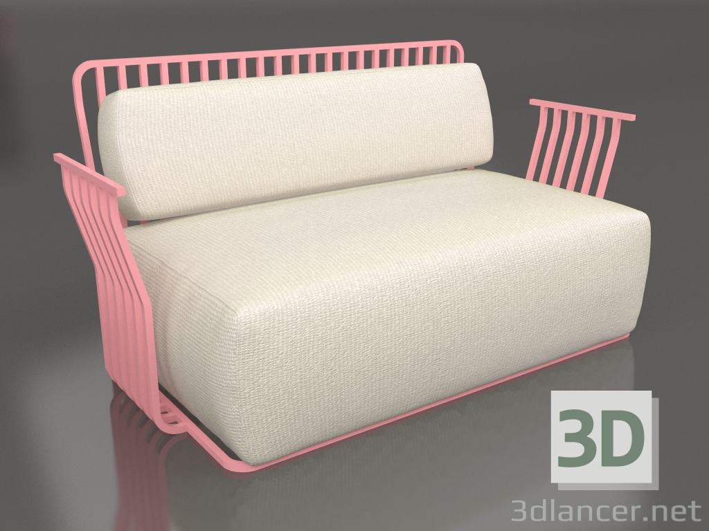 Modelo 3d Sofá de 2 lugares (rosa) - preview