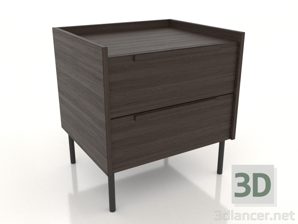 3D modeli Başucu sehpası STAND 2 500 mm (dişbudak ceviz) - önizleme