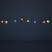 3d Christmas tree garland model buy - render