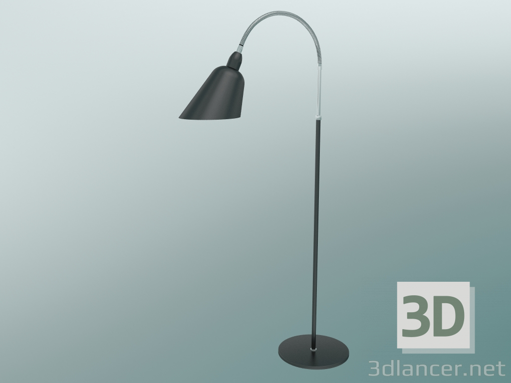 modèle 3D Lampadaire Bellevue (AJ7, Noir & Acier) - preview