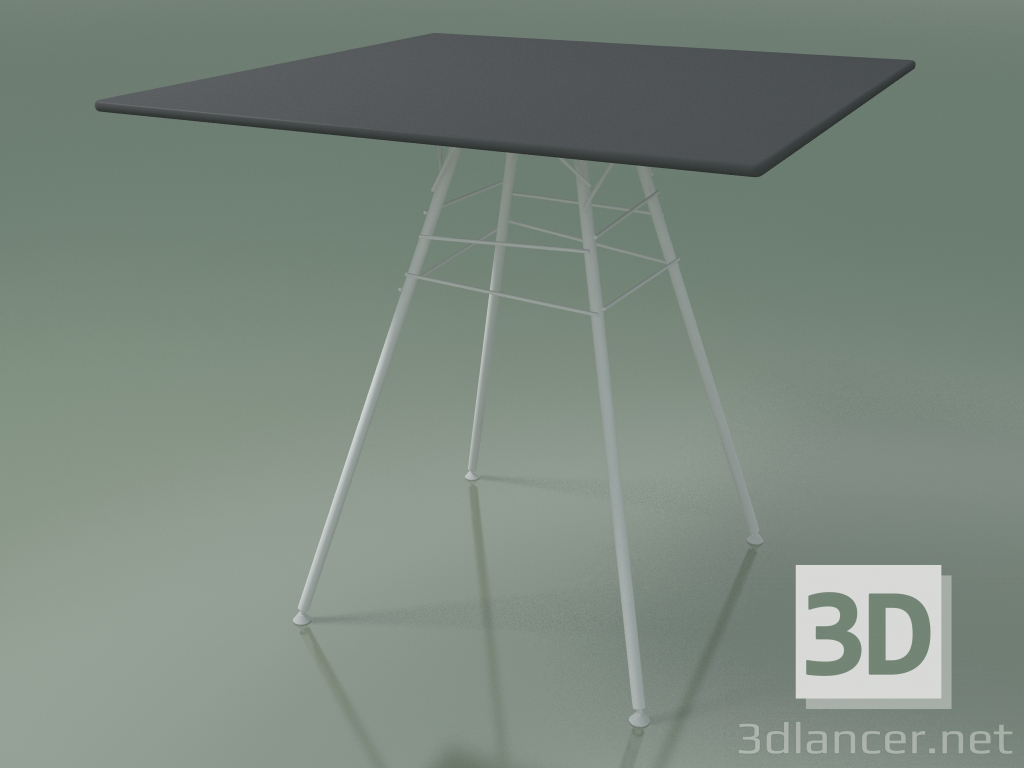 3D Modell Außentisch mit quadratischer Arbeitsplatte 1815 (H 74 - 79 x 79 cm, HPL, V12) - Vorschau