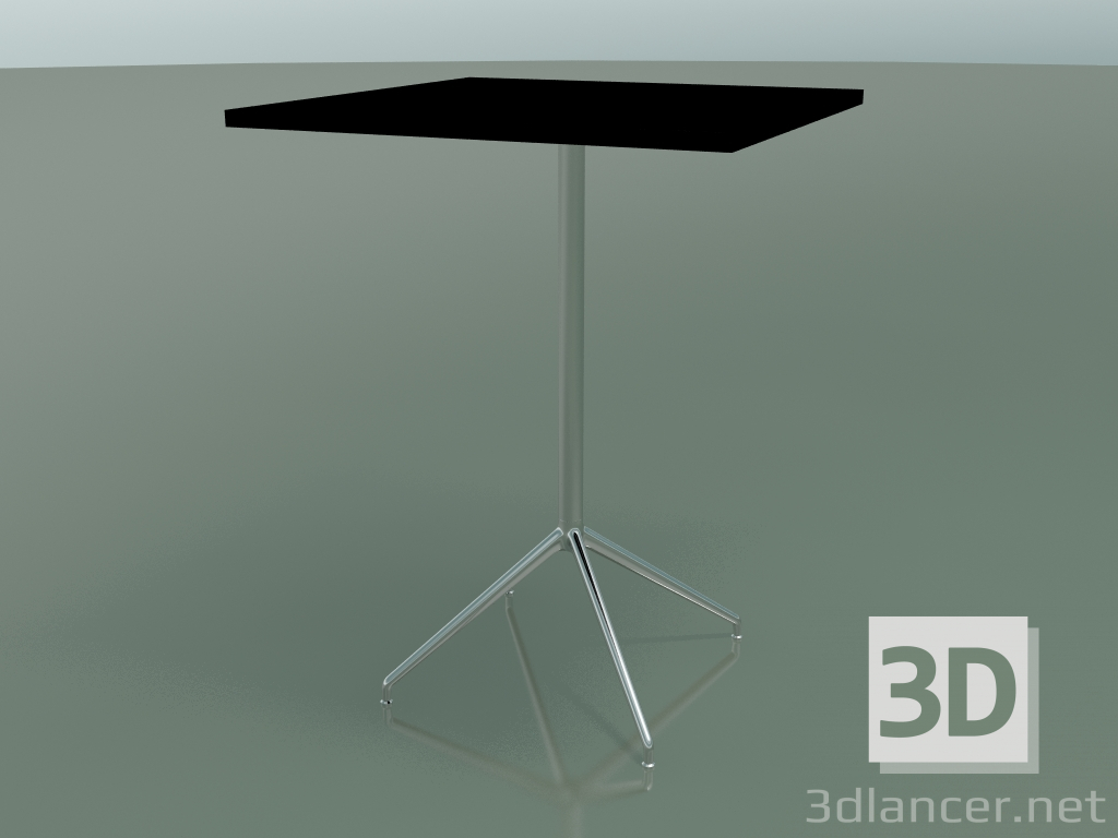 modello 3D Tavolo quadrato 5715, 5732 (H 104.5 - 79x79 cm, Nero, LU1) - anteprima