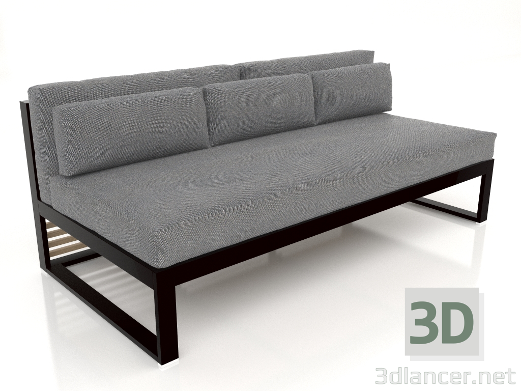 3d model Modular sofa, section 4 (Black) - preview