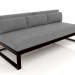 3D Modell Modulares Sofa, Abschnitt 4 (Schwarz) - Vorschau