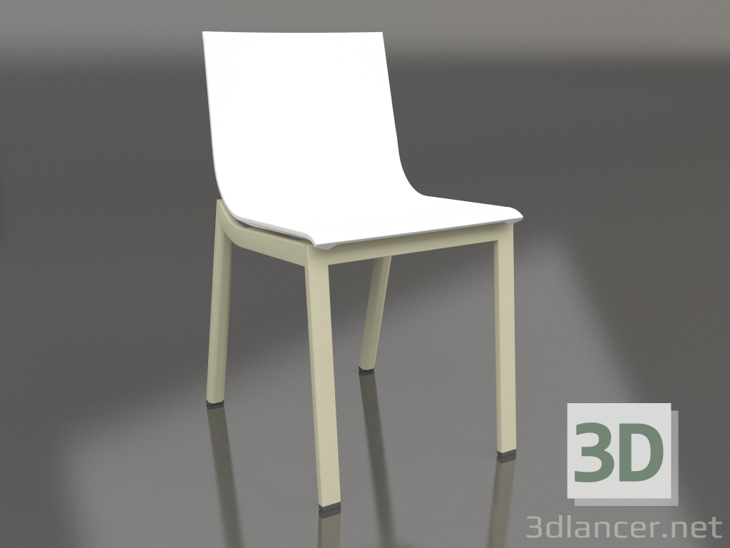 3d model Dining chair model 4 (Gold) - preview