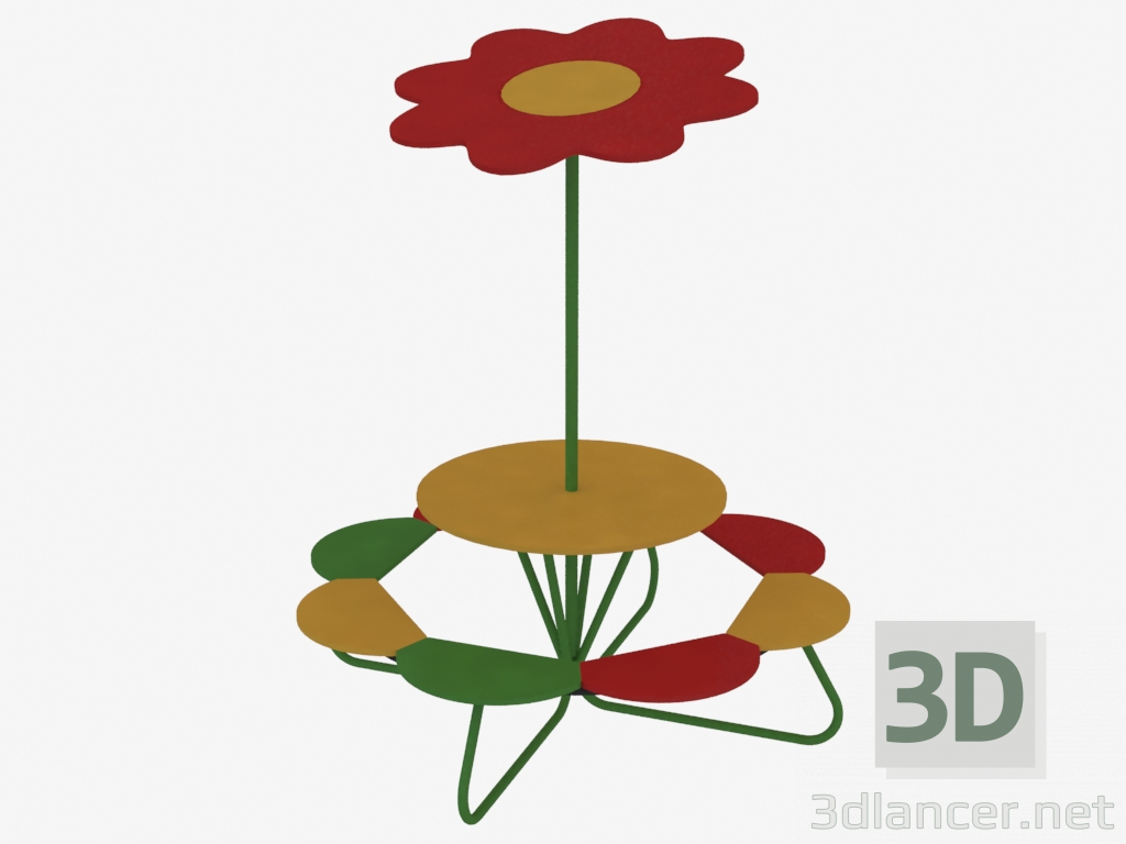 modello 3D Tavolino da caffè (con baldacchino) (5409) - anteprima