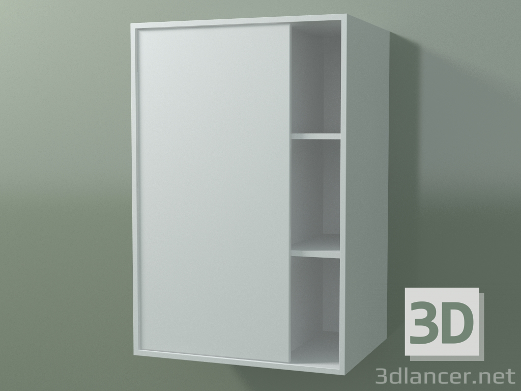 3D modeli 1 sol kapılı duvar dolabı (8CUCBDS01, Glacier White C01, L 48, P 36, H 72 cm) - önizleme