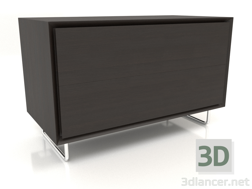 modello 3D Armadio TM 012 (800x400x500, legno marrone scuro) - anteprima