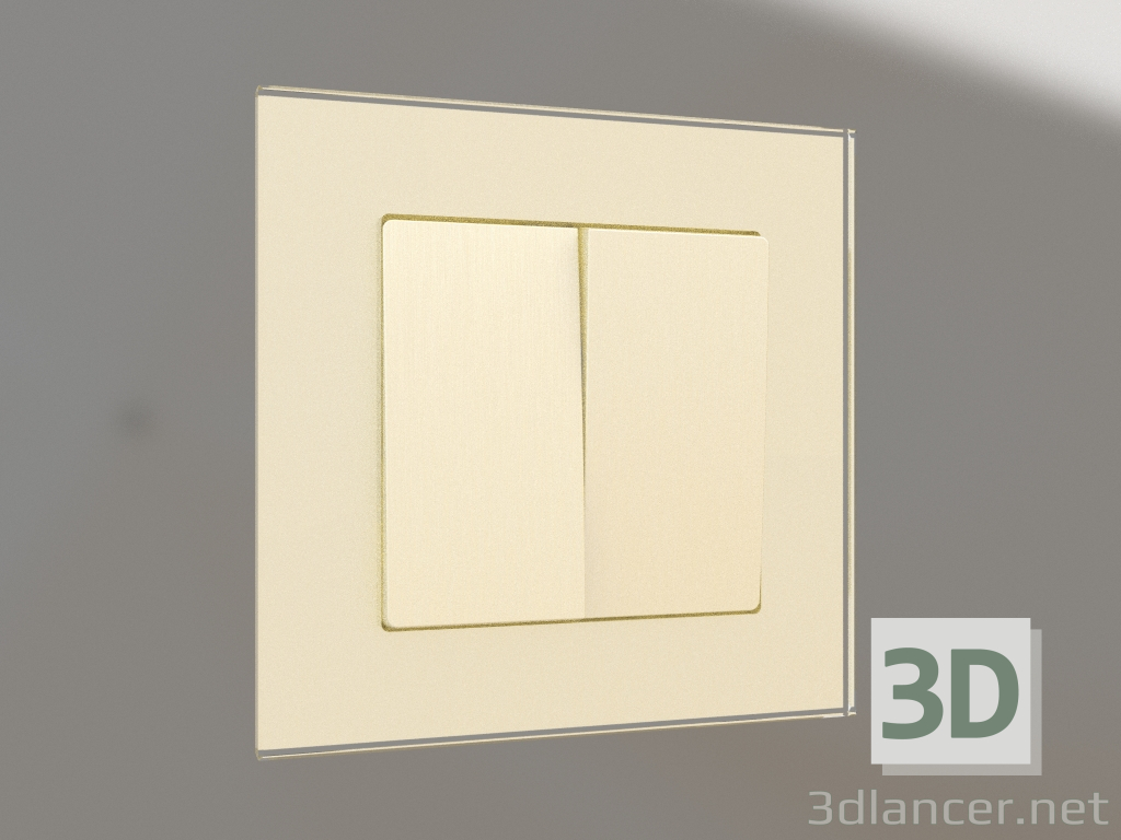 3d model Two-key switch (corrugated champagne) - preview