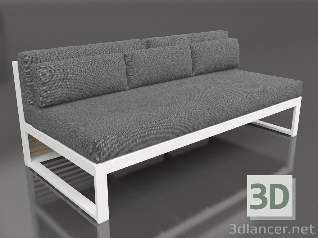 modèle 3D Canapé modulable, section 4 (Blanc) - preview