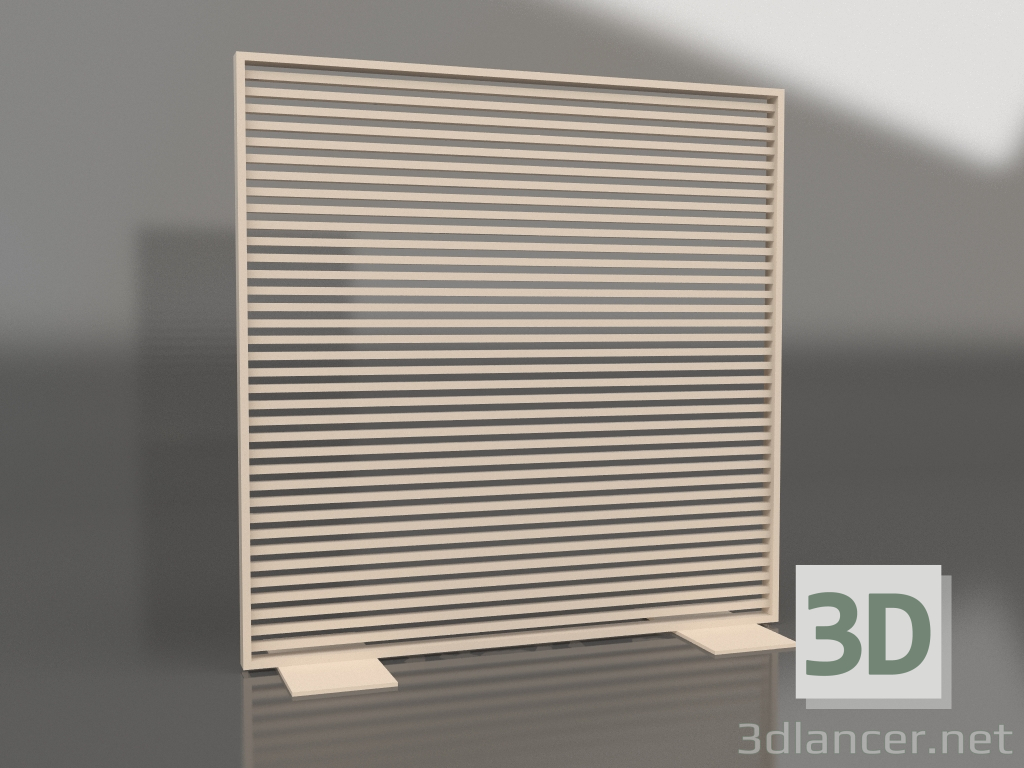 3D Modell Aluminiumtrennwand 150x150 (Sand) - Vorschau
