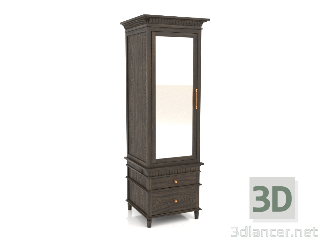 3d model Wardrobe (1 section) - preview