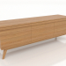 modello 3D Mobile TV 1500 mm (rovere naturale) - anteprima