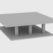 3 डी मॉडल कॉफी टेबल ARTU छोटे टेबल (120x120xH35) - पूर्वावलोकन