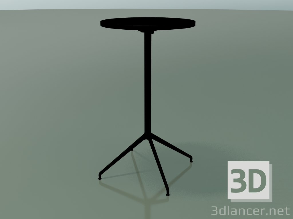 modello 3D Tavolo rotondo 5716, 5733 (H 105 - Ø59 cm, aperto, Nero, V12) - anteprima