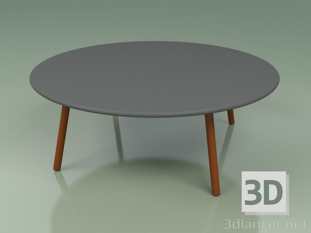 modello 3D Tavolino 012 (Metallo Ruggine, HPL Grigio) - anteprima