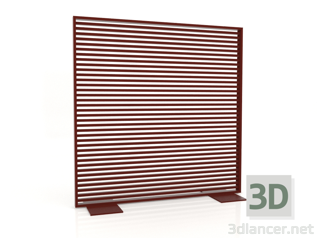 3d model Aluminum partition 150x150 (Wine red) - preview