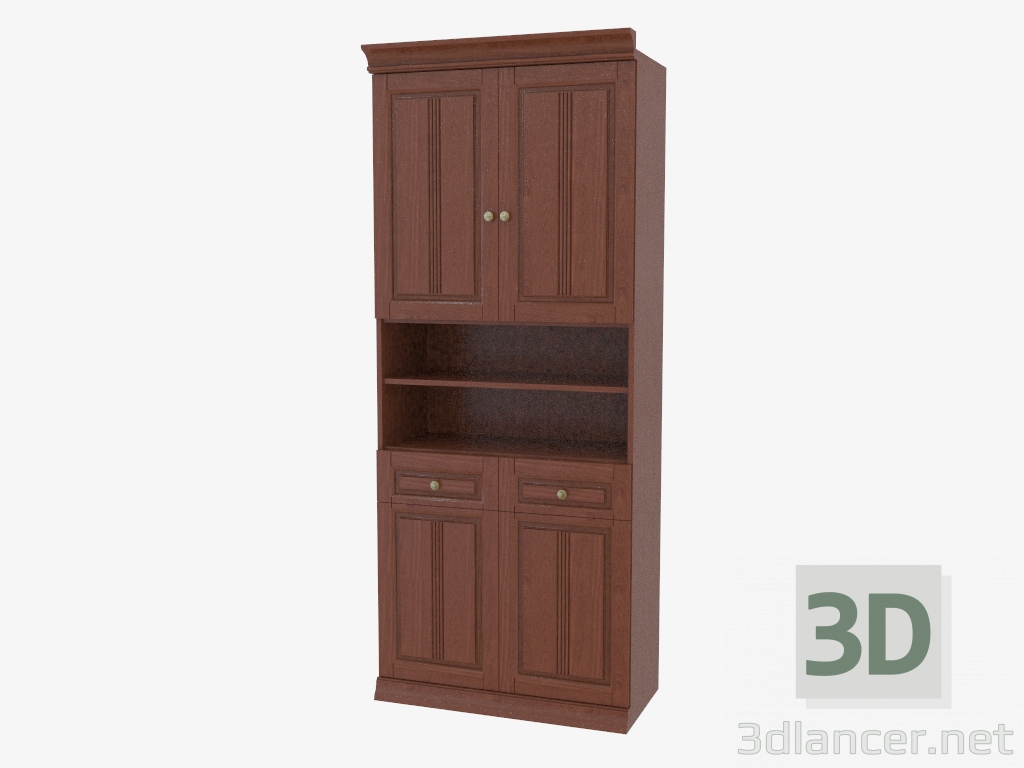 modèle 3D Bibliothèque pour armoire (3841-18) - preview