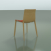 3d model Chair 0329 (4 wooden legs, with upholstery in the front, natural oak) - preview