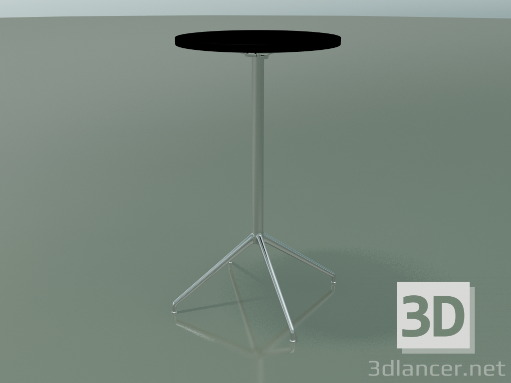modello 3D Tavolo rotondo 5716, 5733 (H 105 - Ø59 cm, aperto, Nero, LU1) - anteprima