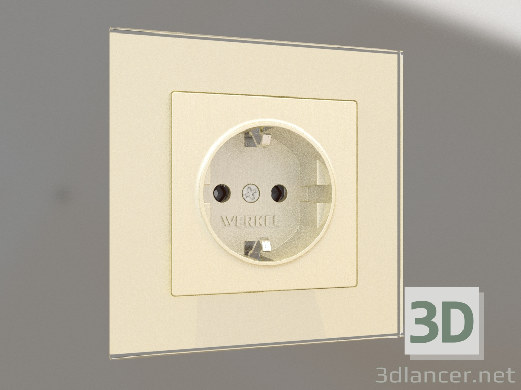 3d model Earth socket (champagne corrugated) - preview