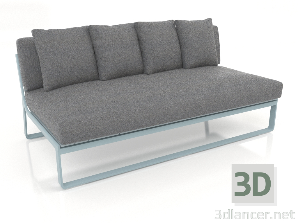 modèle 3D Canapé modulable, section 4 (Bleu gris) - preview