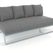3D Modell Modulares Sofa, Abschnitt 4 (Blaugrau) - Vorschau