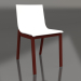 3d model Dining chair model 4 (Wine red) - preview