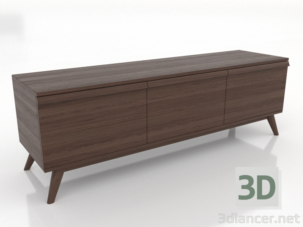 3d model TV cabinet 1500 mm (dark walnut) - preview 3d model TV cabinet 1500 mm (dark walnut) - preview