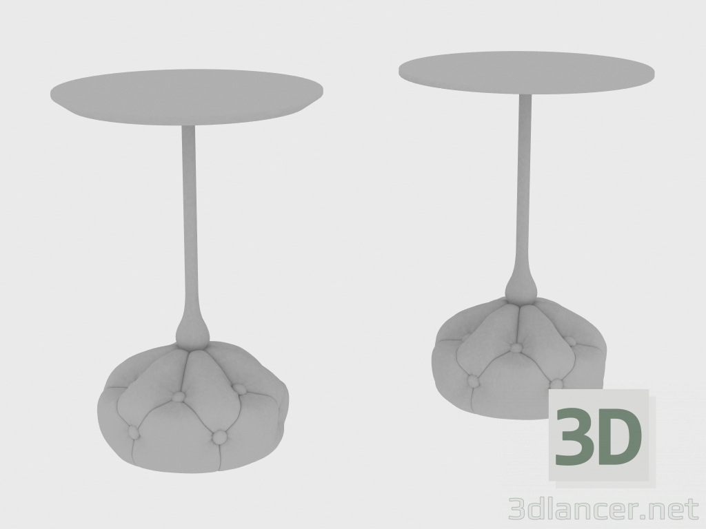 modello 3D Tavolino BAG SMALL TABLE CAPITONNE (d40xH55) - anteprima