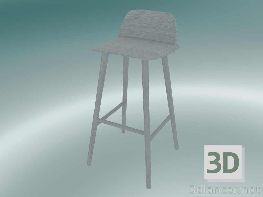 Modelo 3d Cadeira de bar Nerd (75 cm, cinza) - preview