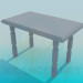 3d model wooden table - preview