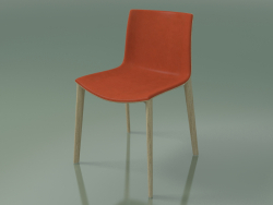 Cadeira 0329 (4 pernas de madeira, com estofo na frente, em carvalho branqueado)