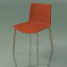 3d model Chair 0329 (4 wooden legs, with upholstery in the front, bleached oak) - preview