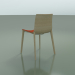 3d model Chair 0329 (4 wooden legs, with upholstery in the front, bleached oak) - preview