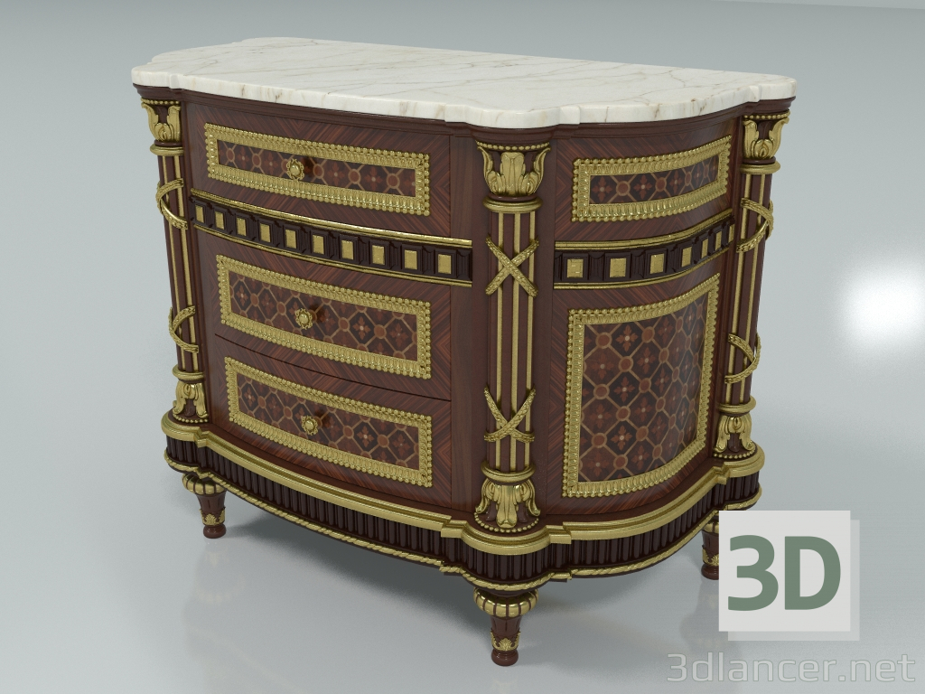 3d model Bedside table (art. F19 I) - preview