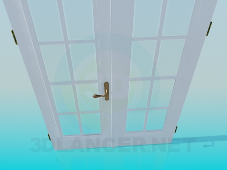 3d model Double door with glass | 6457 | 3dlancer.net