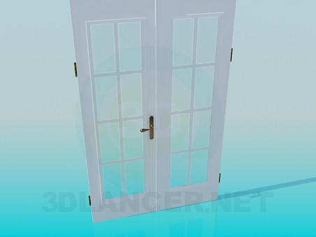 3d model Double door with glass | 6457 | 3dlancer.net