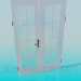3d model Double door with glass - preview