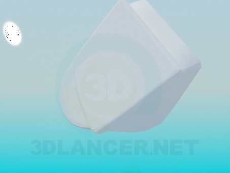 3D Modell Urinal mit Deckel - Vorschau