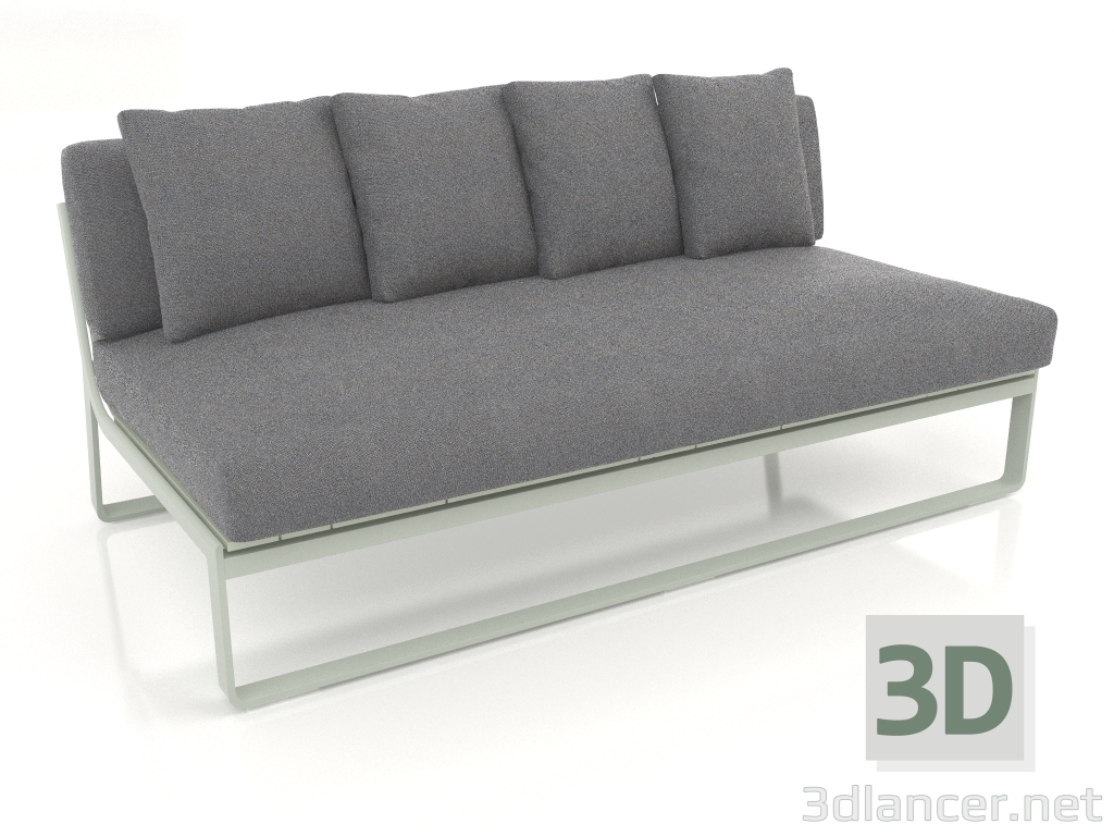 3D Modell Modulares Sofa, Abschnitt 4 (Zementgrau) - Vorschau