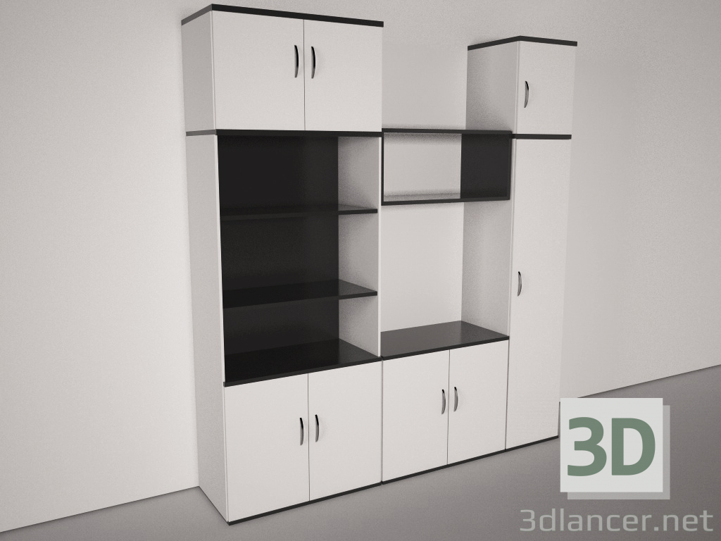 3D Modell Büro Schrank - Vorschau