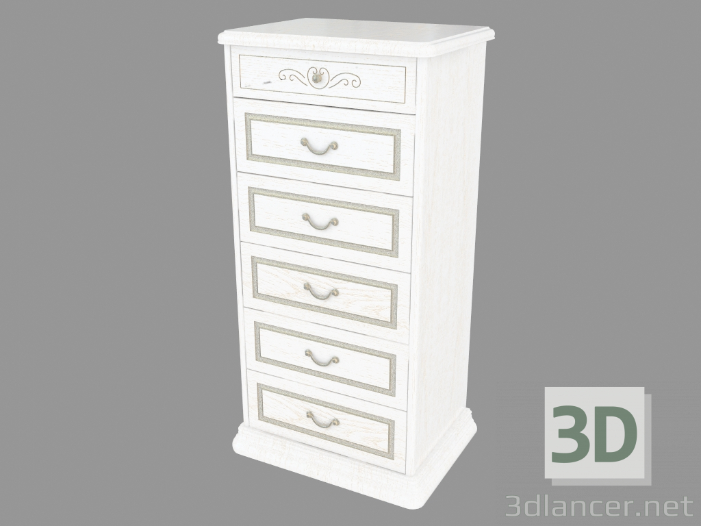 3d model Chest of drawers K-6 (670Х1302Х489) - preview