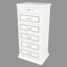 3d model Chest of drawers K-6 (670Х1302Х489) - preview