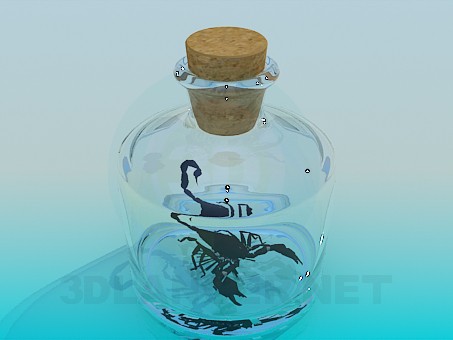 modello 3D Scorpione in banca - anteprima