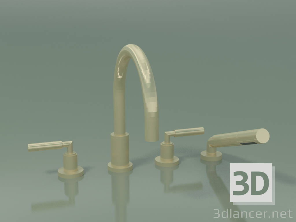 3D Modell Duschset für Badewanne, zur seitlichen Montage (27 512 882-28) - Vorschau