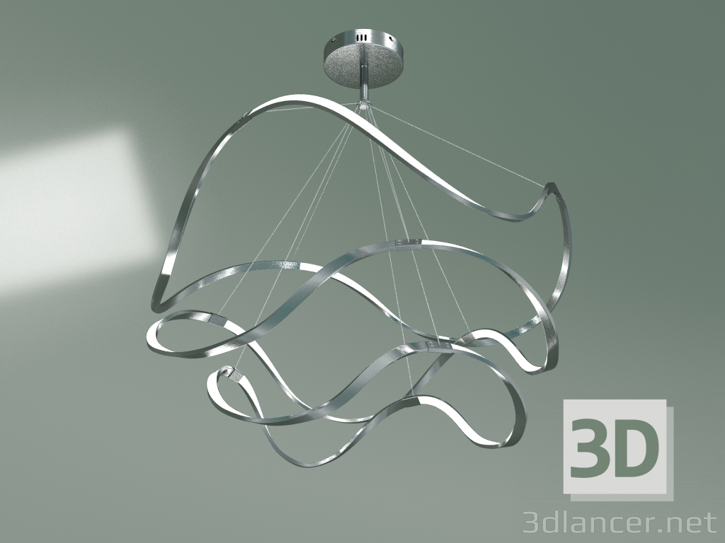 3D Modell Pendelleuchte LED 90109-3 (Nickel satiniert) - Vorschau