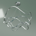 3d model Pendant LED chandelier 90109-3 (satin nickel) - preview