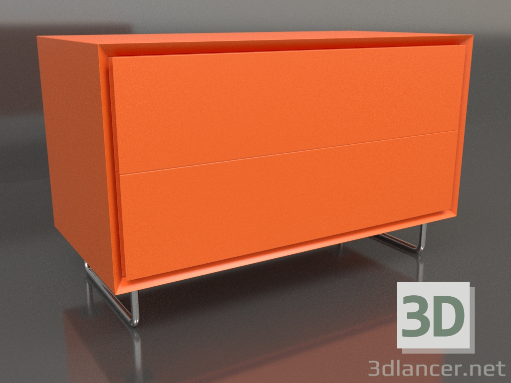 3d model Mueble TM 012 (800x400x500, naranja brillante luminoso) - vista previa