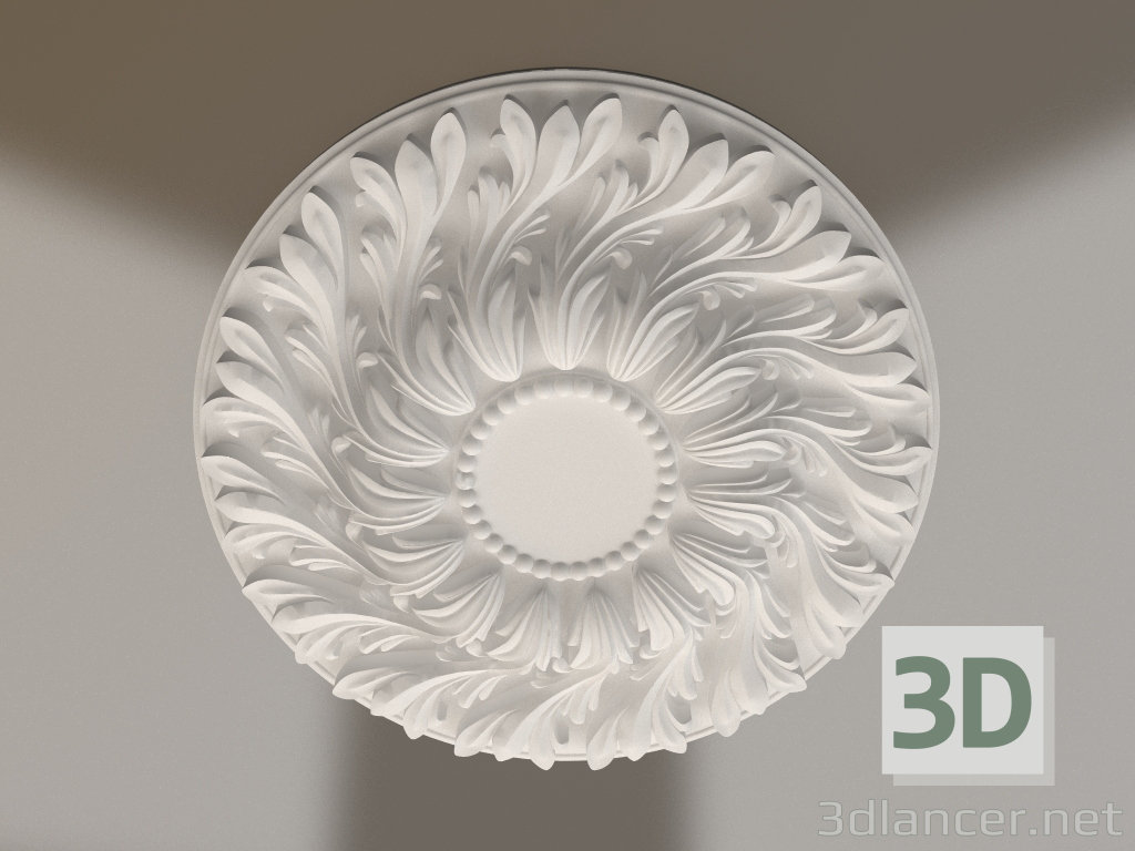 Modelo 3d Tomada de teto de gesso RP 022 D=500 - preview